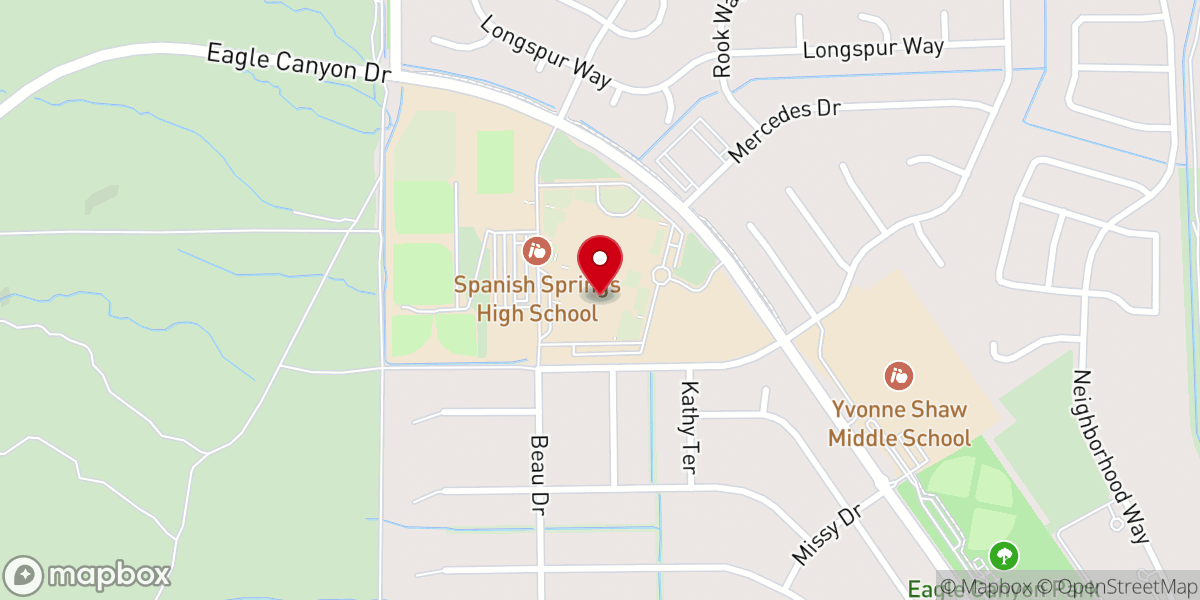 Map showing location of Living Stones Church of Spanish Springs