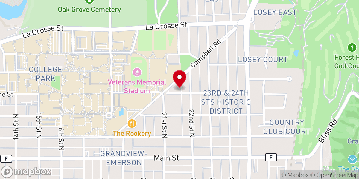 Map showing location of Hmong Faith Alliance Church
