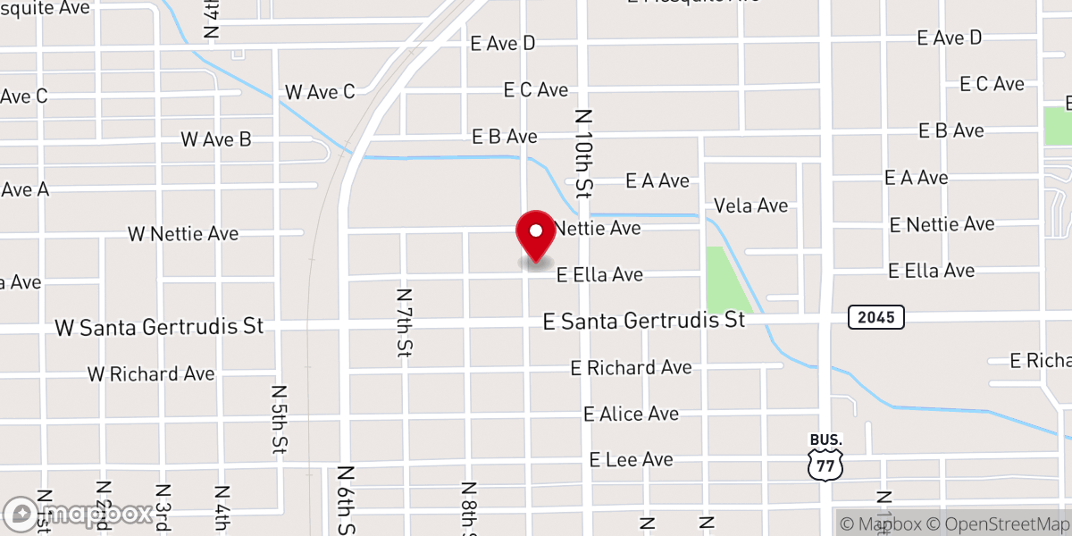 Map showing location of St. Martin's Parish Hall