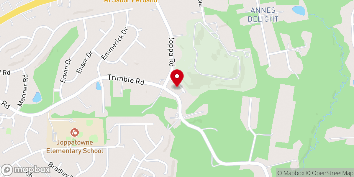 Map showing location of Towne Baptist Church