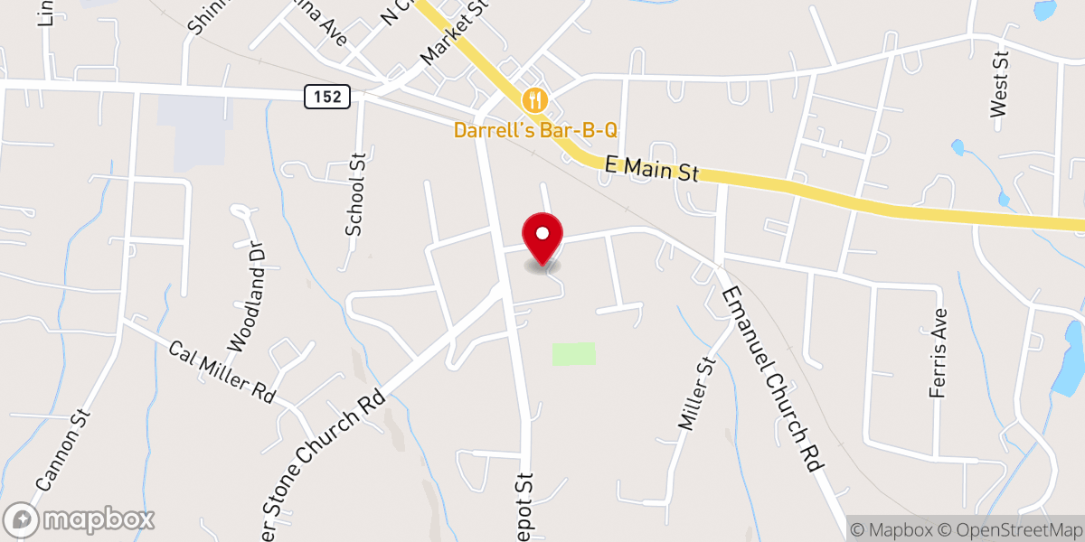 Map showing location of Rockwell Christian School