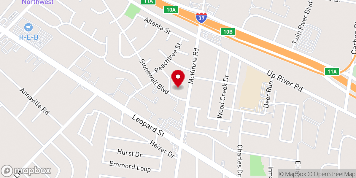 Map showing location of Jackson Woods Presbyterian Church