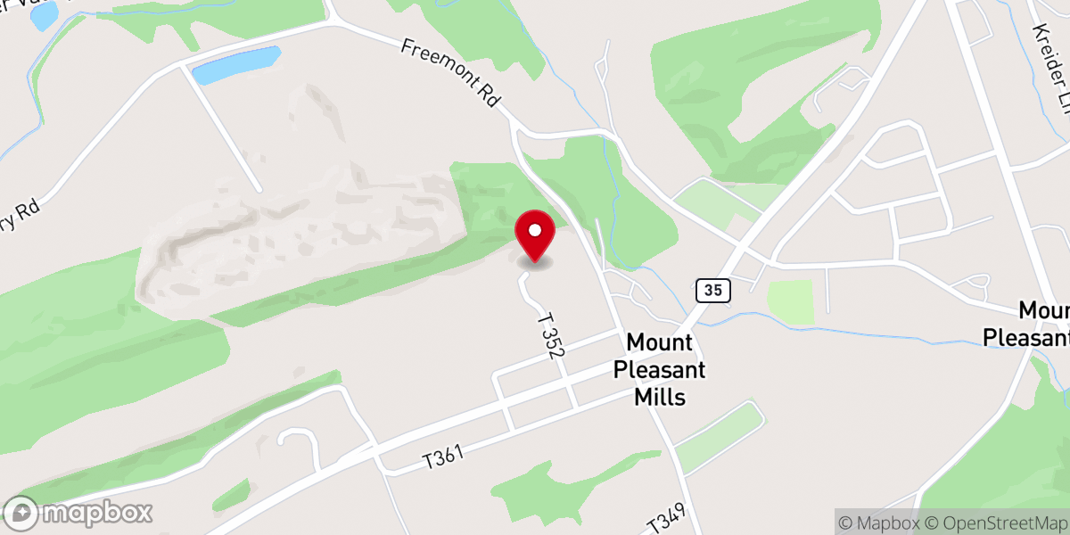 Map showing location of Shade Mountain Mennonite Church