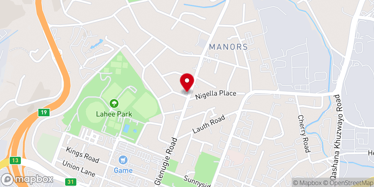 Map showing location of Pinetown Christadelphian Hall