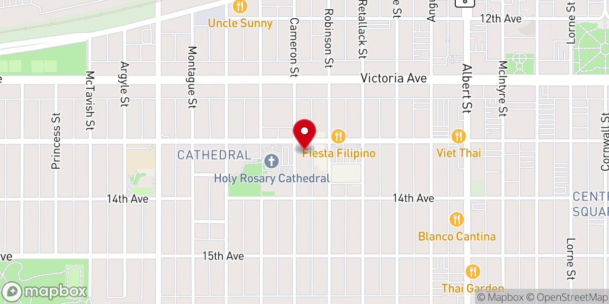 Map showing location of Westminster United Church