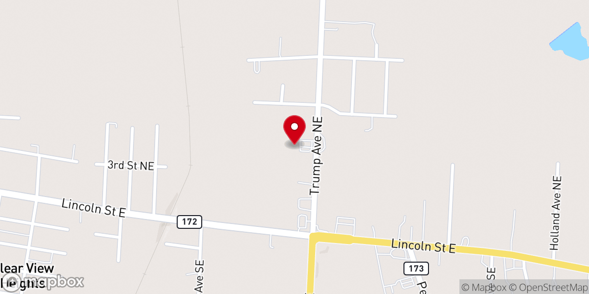 Map showing location of Living Hope Church of C & Ma