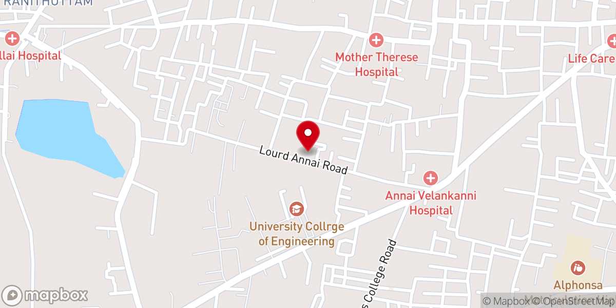 Map showing location of St. Thomas the Apostle Church