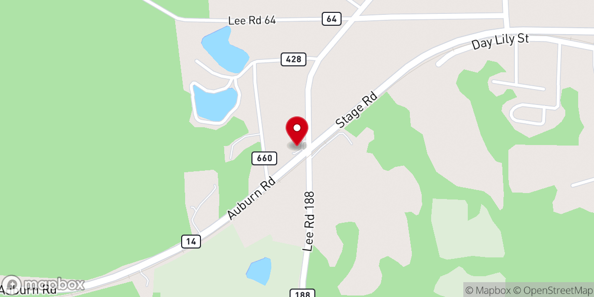 Map showing location of Pleasant View Church