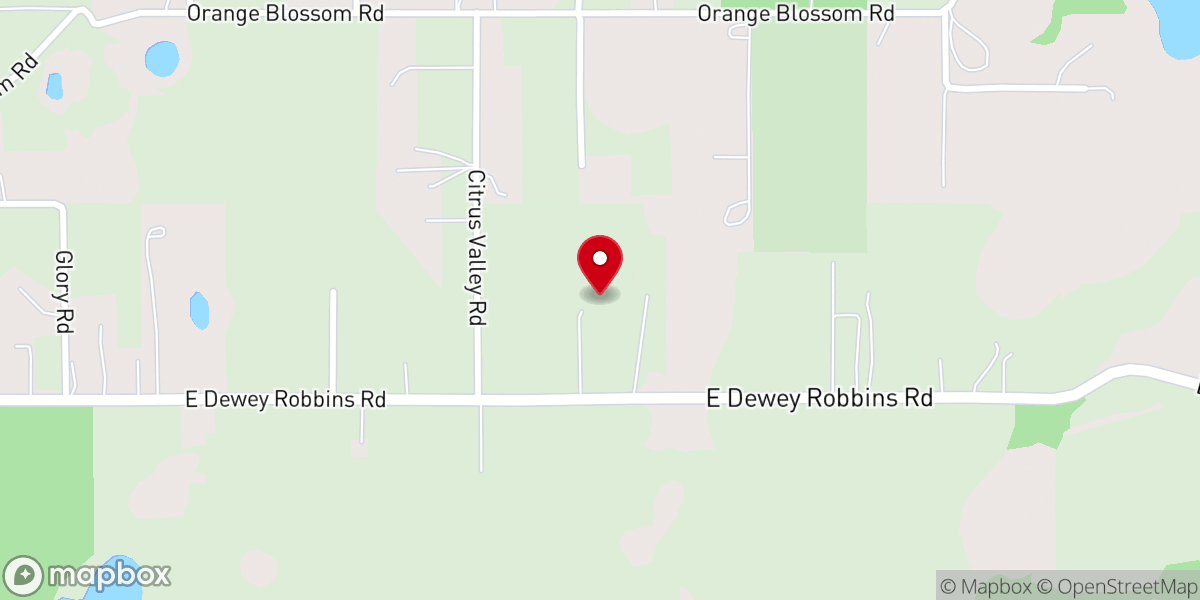 Map showing location of Acres of Grace Family Farms