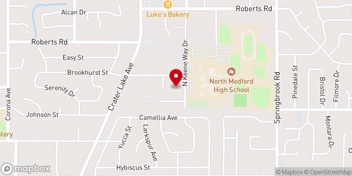 Map showing location of Keene Way Church of Christ