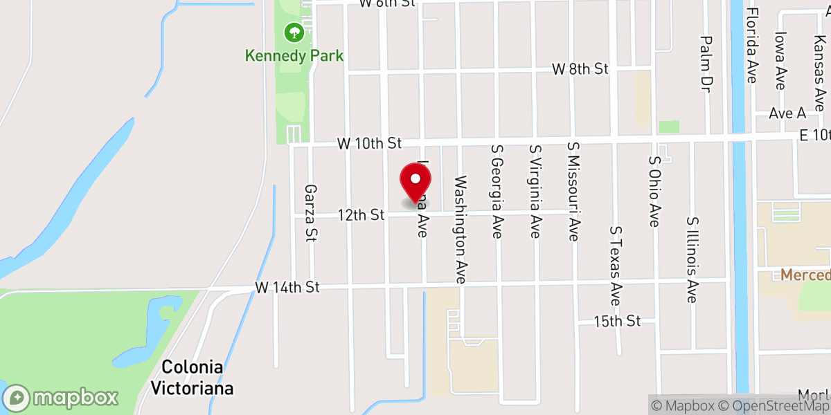 Map showing location of Templo El Buen Samaritano
