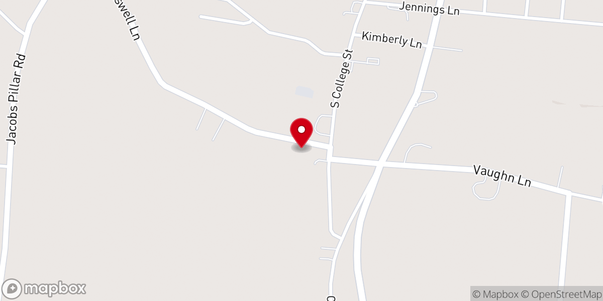 Map showing location of Baptist Tabernacle