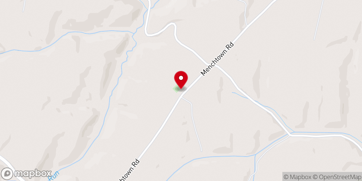 Map showing location of Baughman Church