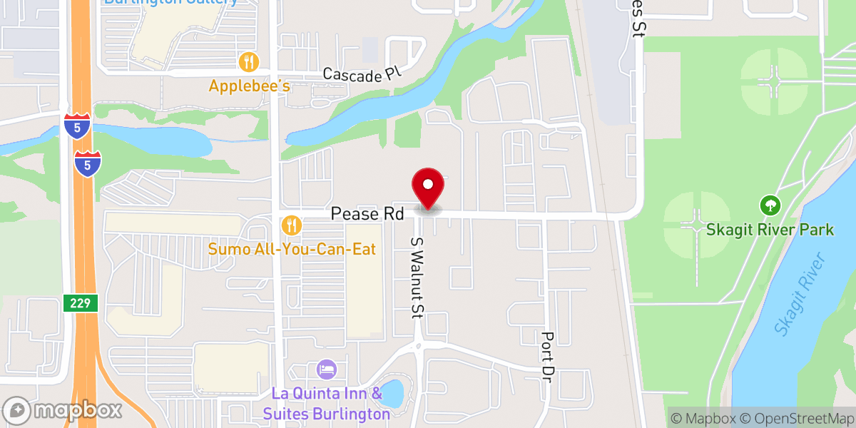 Map showing location of Skagit Valley Healing Rooms