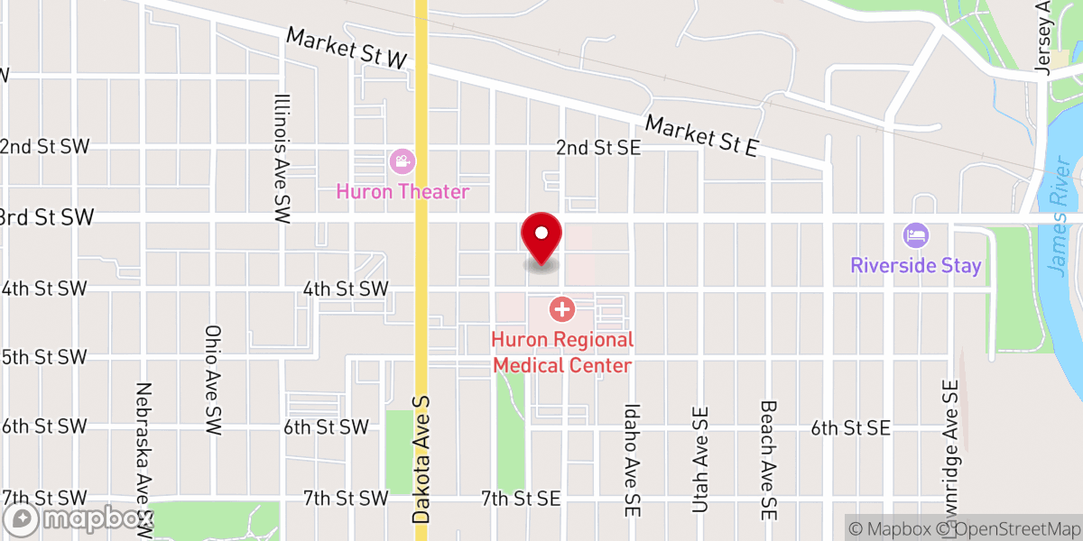 Map showing location of American Lutheran Church