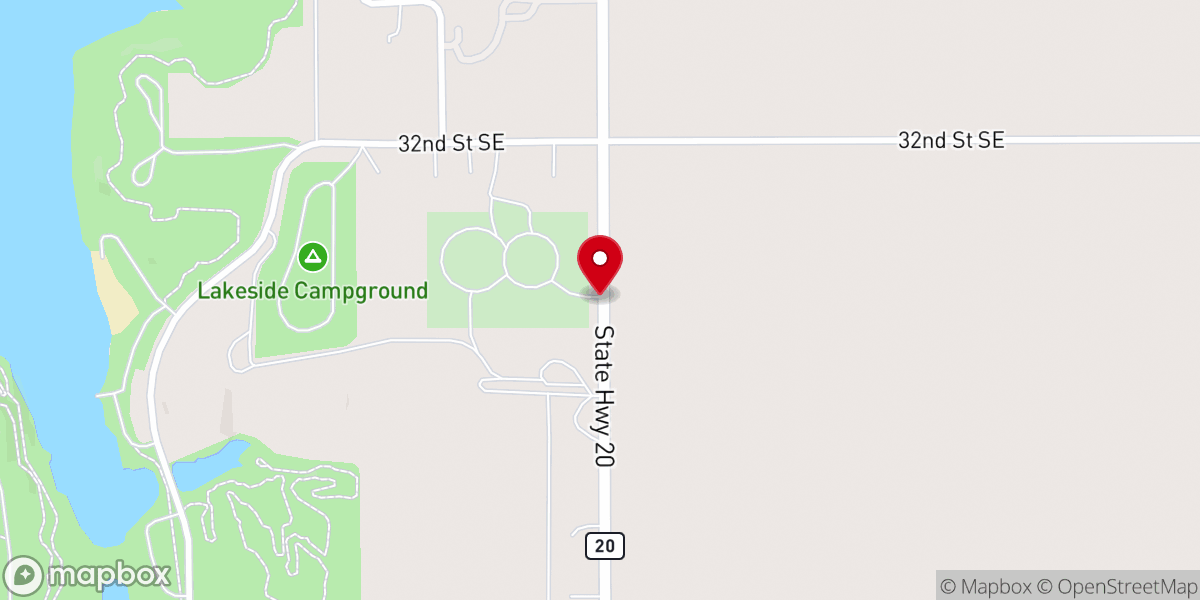 Map showing location of All Souls Prairie Chapel