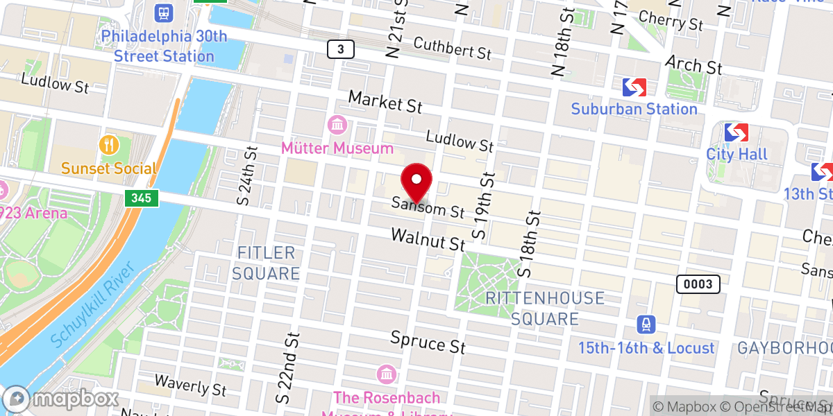 Map showing location of The Catholic Foundation of Greater Philadelphia