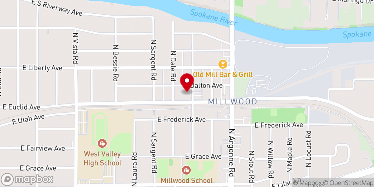 Map showing location of Millwood Presbyterian