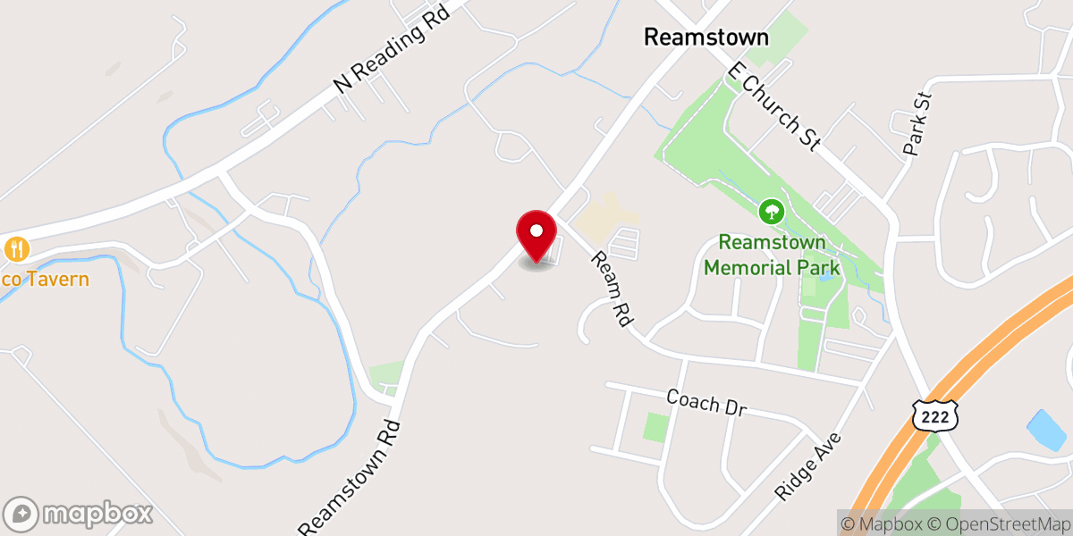 Map showing location of Cocalico Christian Brotherhood