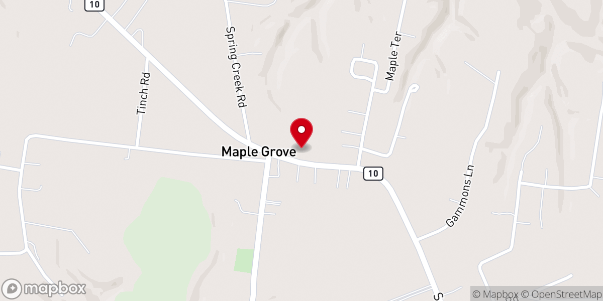 Map showing location of Maple Grove Mssnry Baptist Church