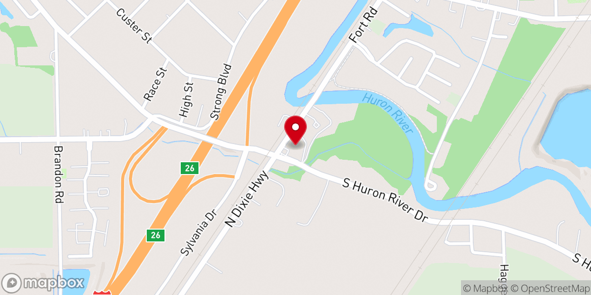 Map showing location of Dixie Cafe