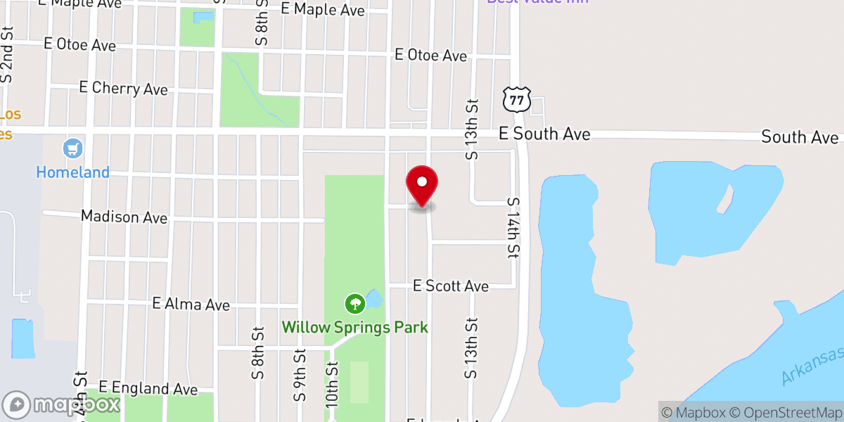 Map showing location of Johnson Temple Christ In God