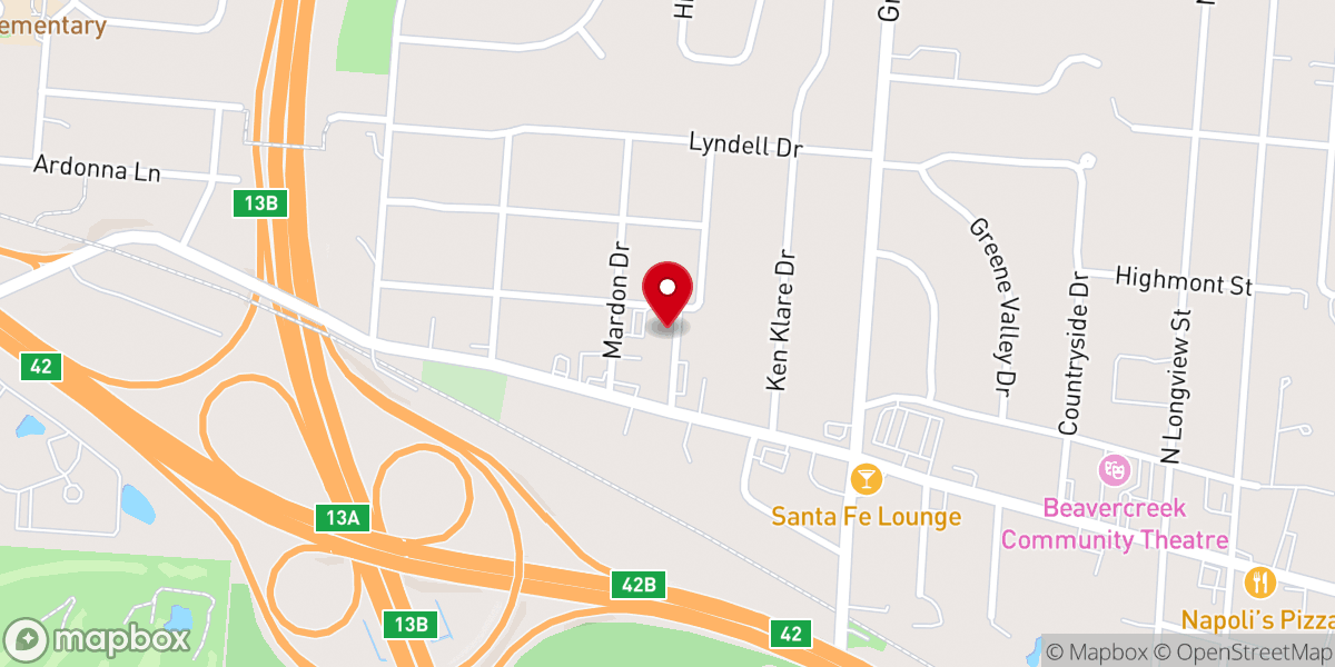 Map showing location of Faith Missionary Church