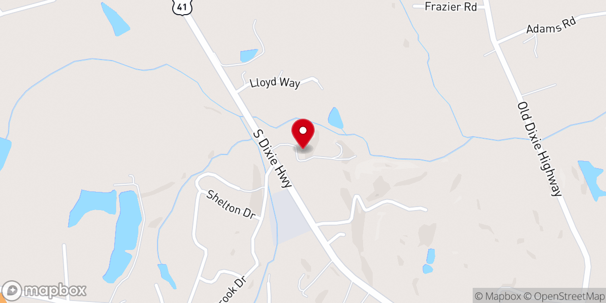 Map showing location of Dalton Holiness Church