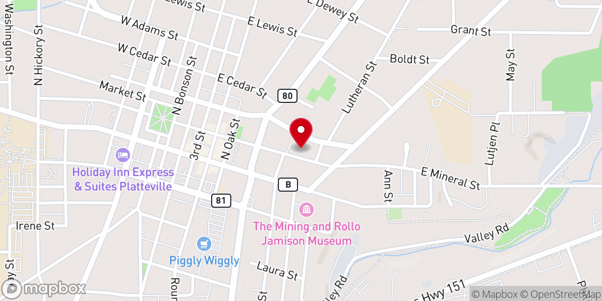 Map showing location of Christ Church