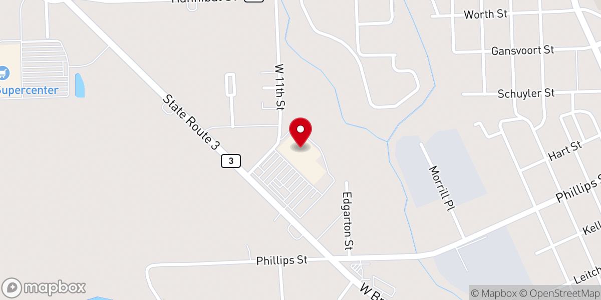 Map showing location of Catholic Charities of Oswego Food Pantry