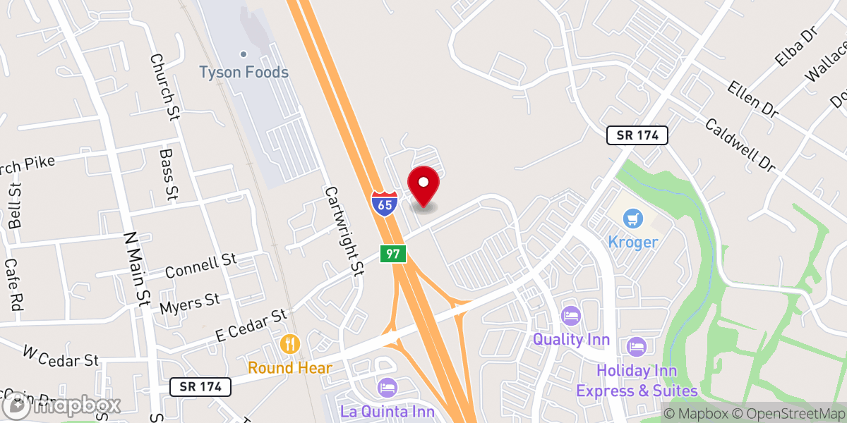 Map showing location of Metro Baptist Church
