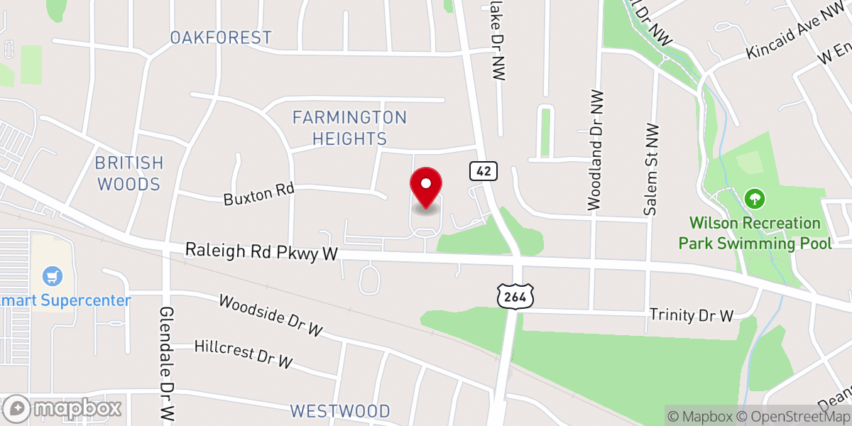 Map showing location of Farmington Heights Church