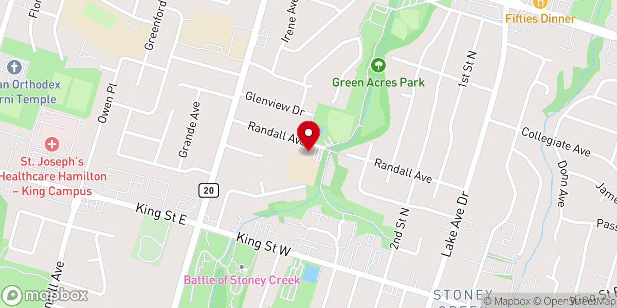 Map showing location of Great Life Church