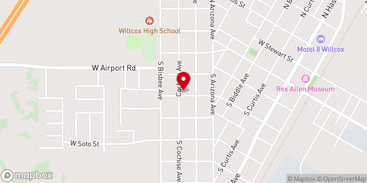 Map showing location of First Southern Baptist Church