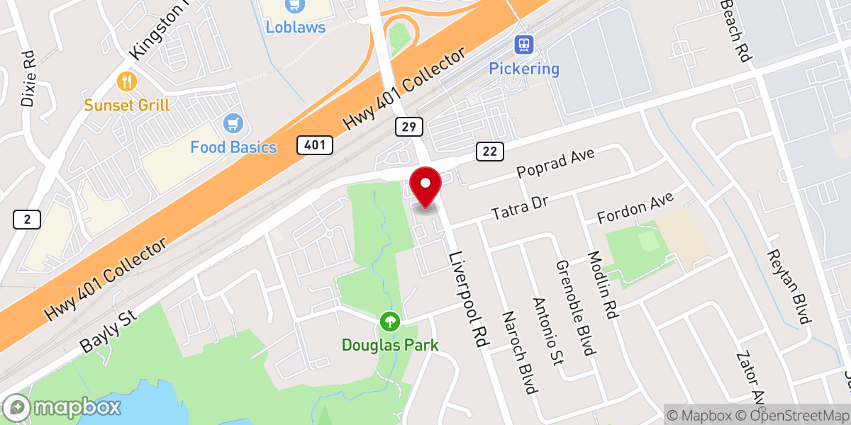 Map showing location of Peace Lutheran Church