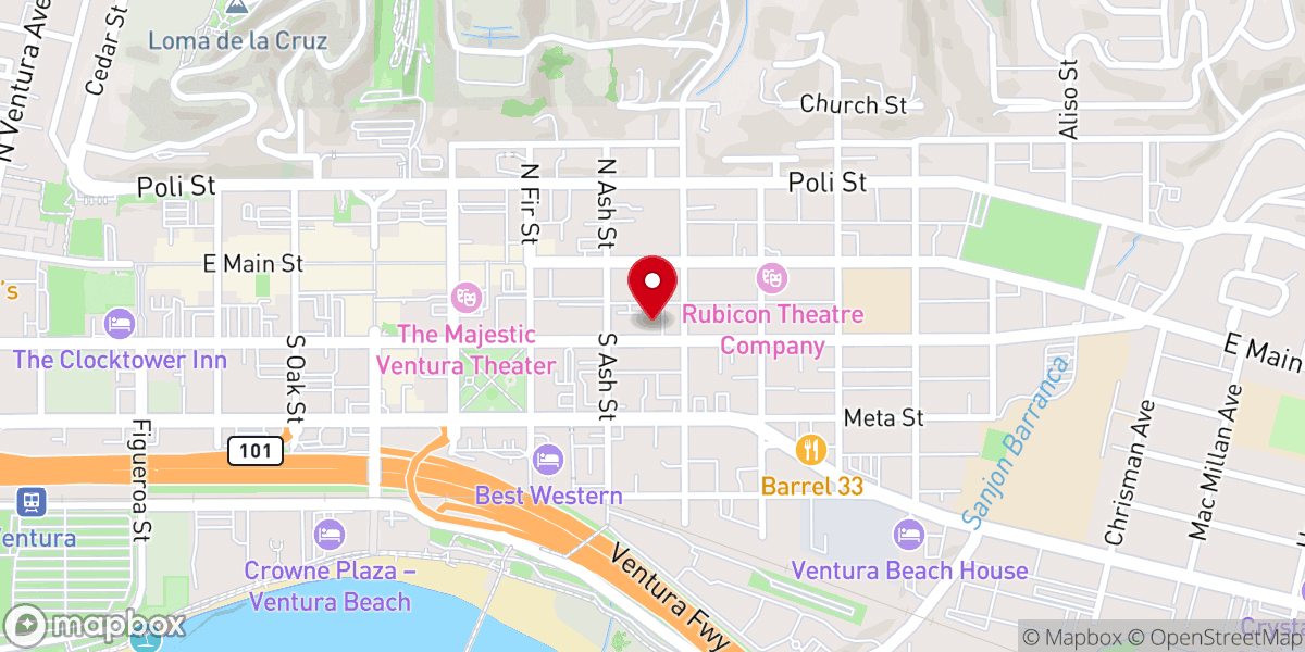 Map showing location of The River Community Church Office