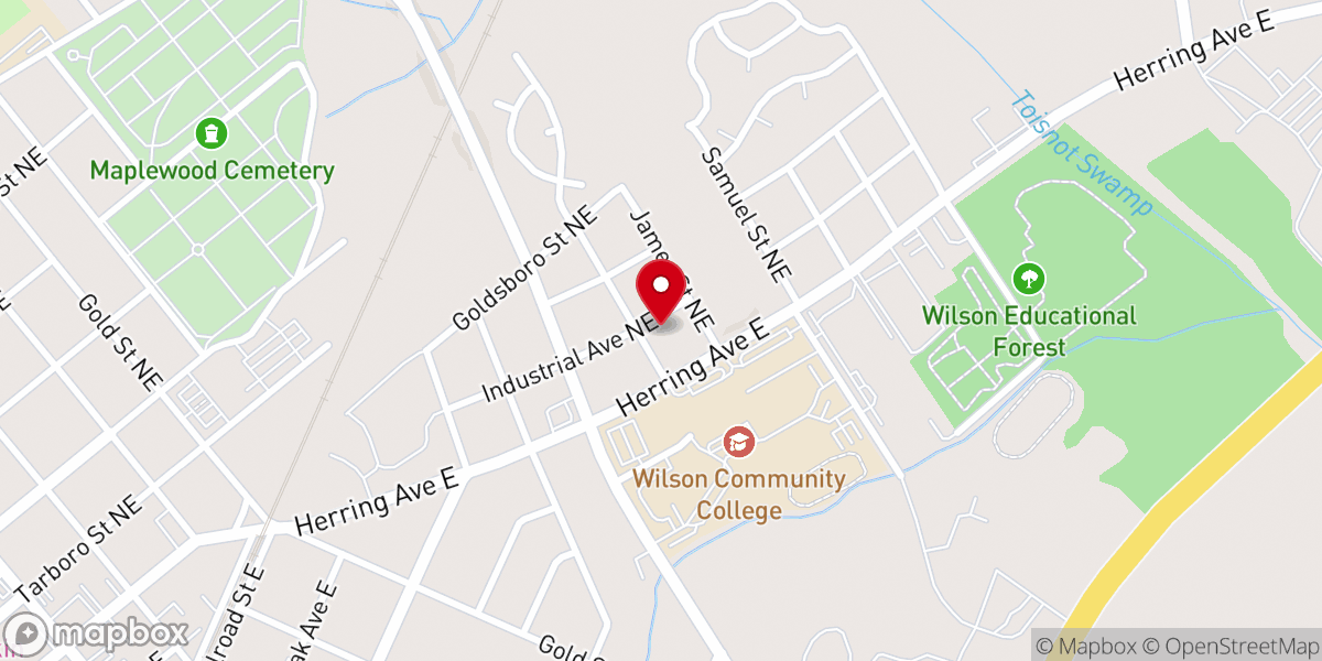 Map showing location of Gospel Assembly Church