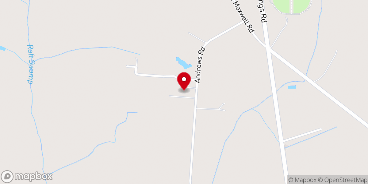 Map showing location of Piney Grove Holiness Church
