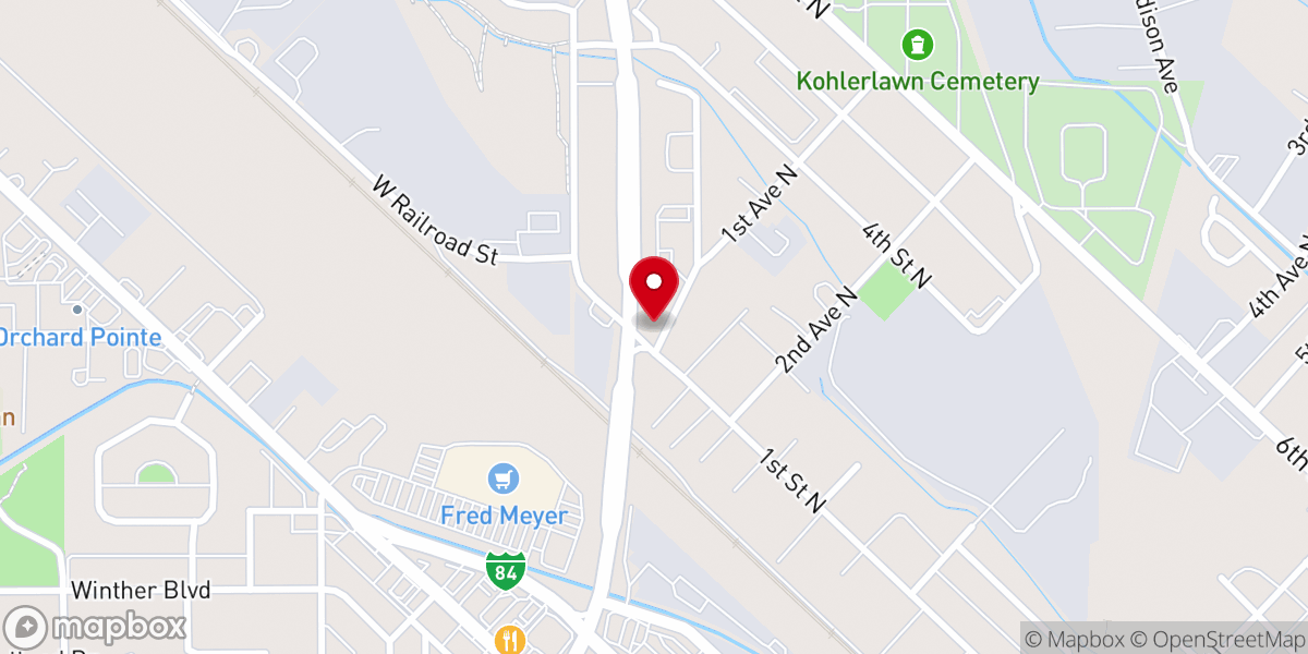 Map showing location of Bible Pentecostal Church