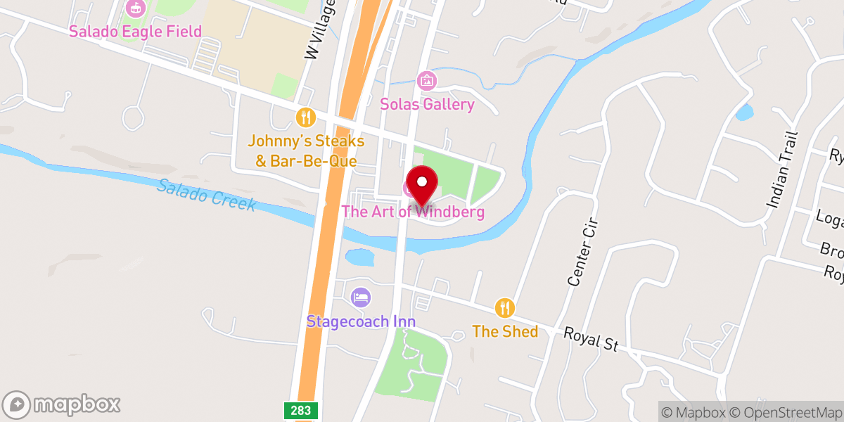 Map showing location of Greenfield Coffee, Cocktails, Barrels & Brew