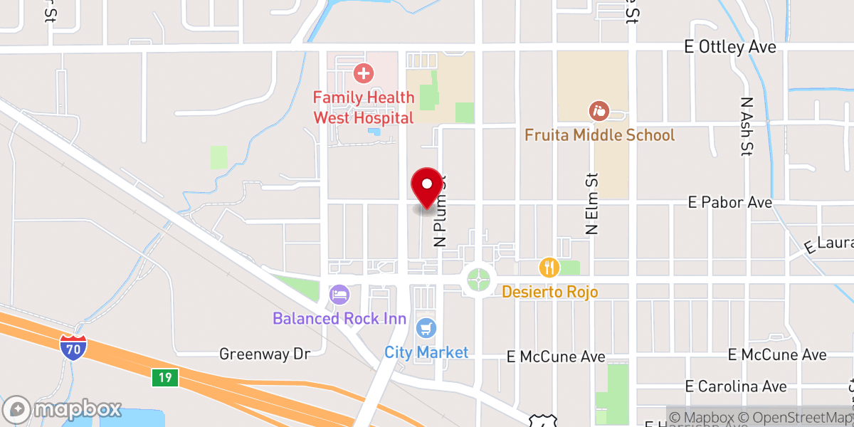 Map showing location of The Country Church Fruita
