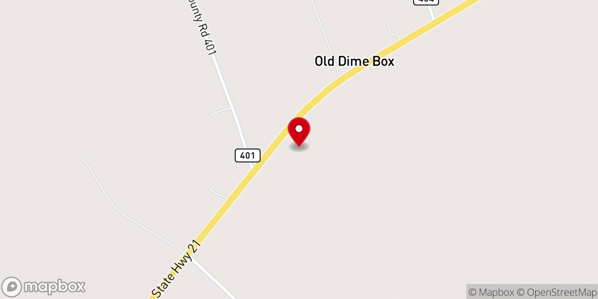 Map showing location of Church Of Jesus Christ Dime Box TX