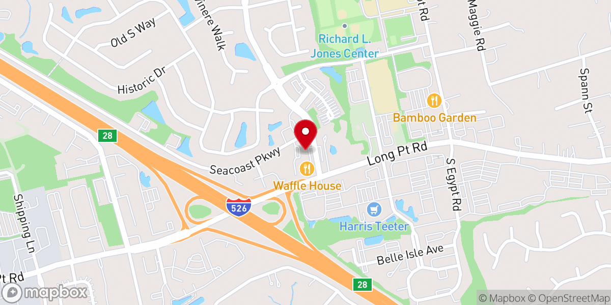 Map showing location of Calvary Chapel Mount Pleasant