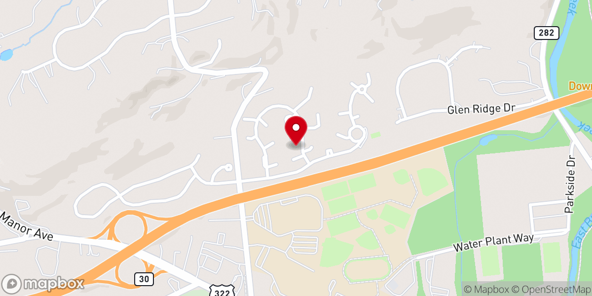 Map showing location of Faith Community Baptist Church of Chester County