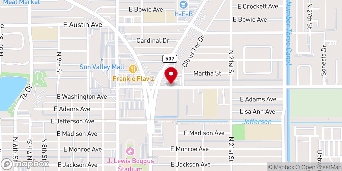 Map showing location of St. Paul Lutheran Church