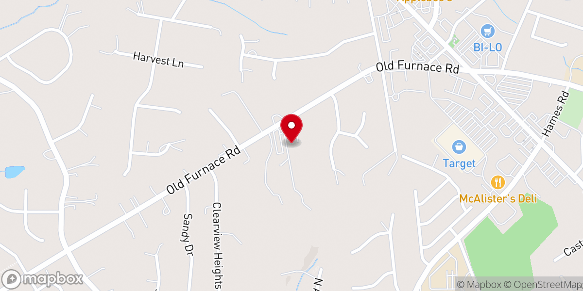 Map showing location of Gateway Baptist Church