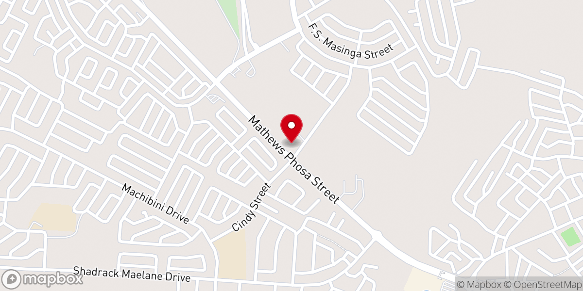 Map showing location of Outpourings church