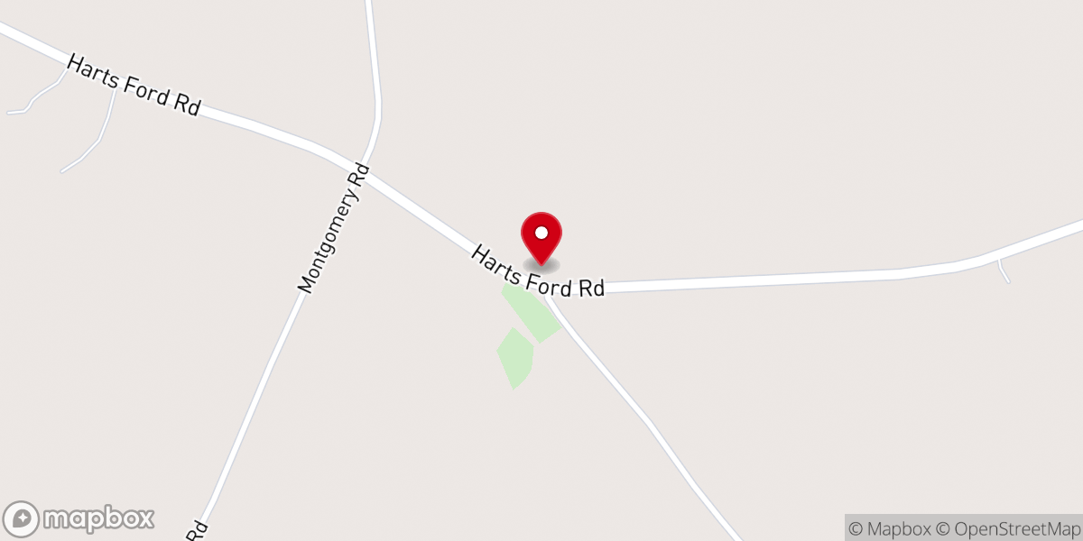 Map showing location of Bethany Baptist Church