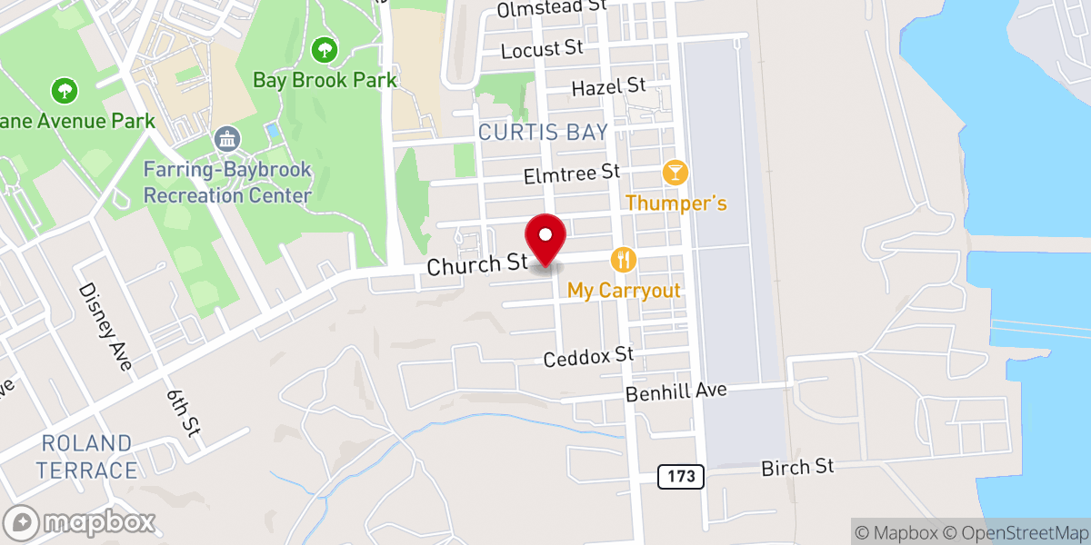 Map showing location of Antioch Temple Church of God