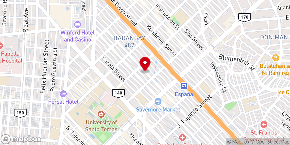 Map showing location of Church of Christ at Economia